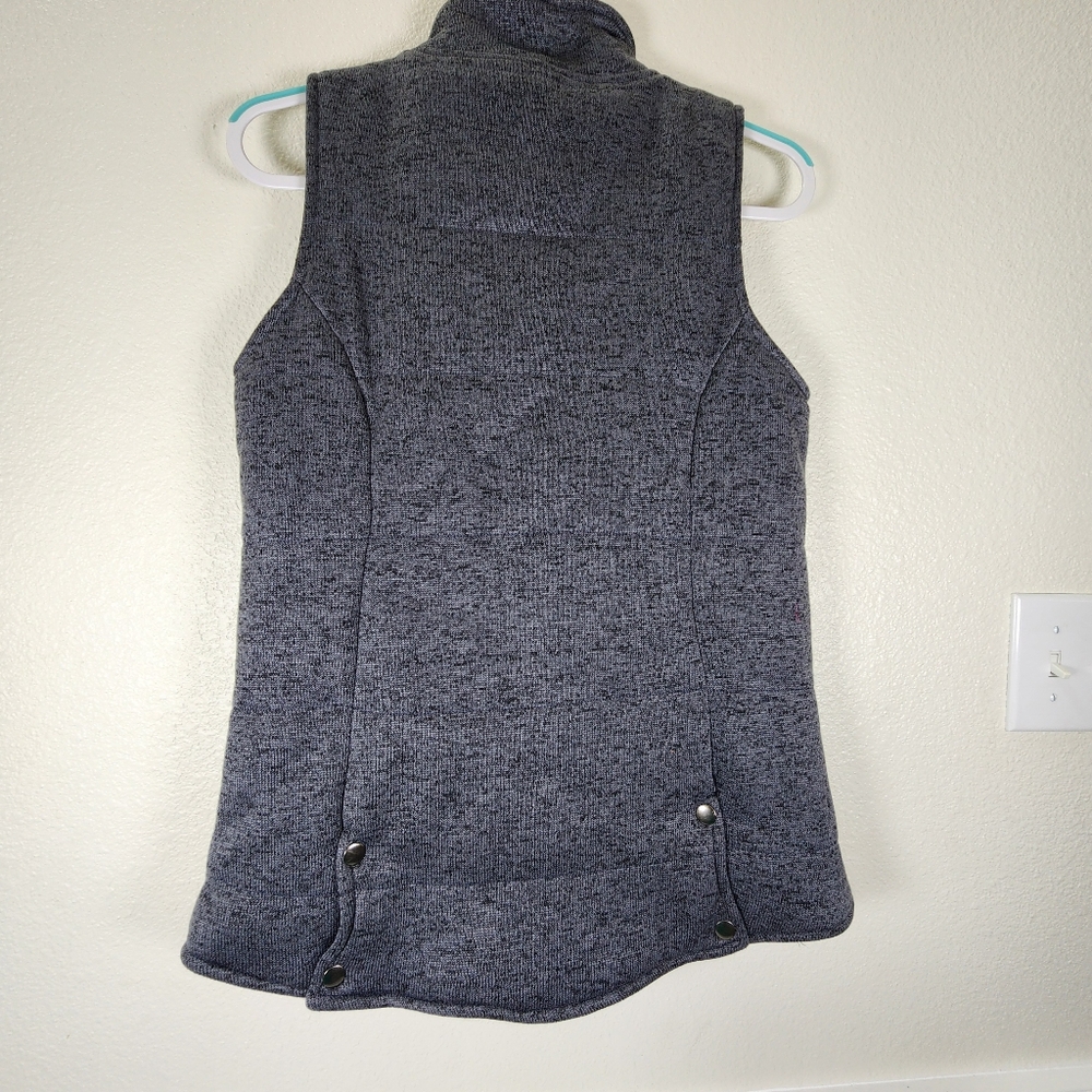 Marleylilly Women Gray  Quilted HHL Monogrammed Vest Size S - Picture 4 of 16